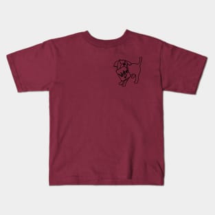 Small Dog says Vote Outline Kids T-Shirt